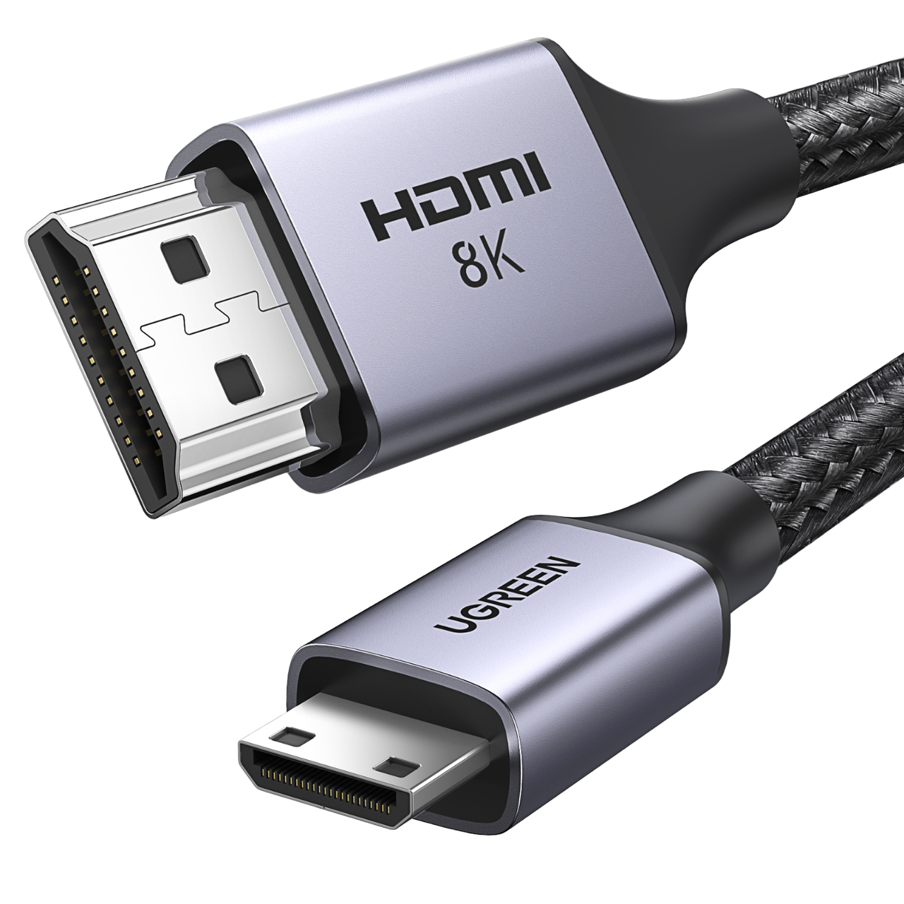 

Кабель uGreen mini HDMI - HDMI вилка-вилка 2м (15515_) черный, HD163