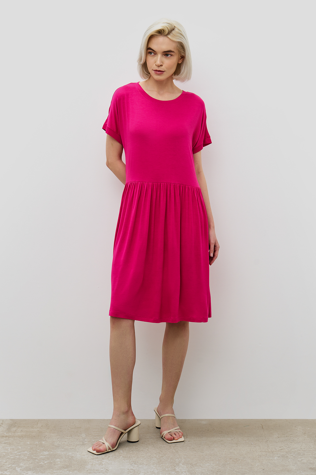 Платье женское baon B4523074 розовое XL