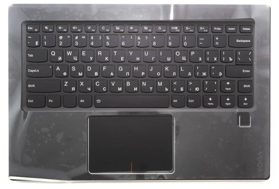 

Клавиатура для ноутбука Lenovo Yoga 910-13IKB Series, p/n: 5CB0M34996, черная с черным топ