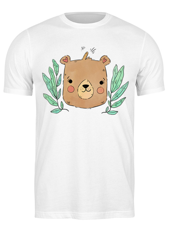 

Футболка мужская Printio Bear here белая M, Белый, Bear here
