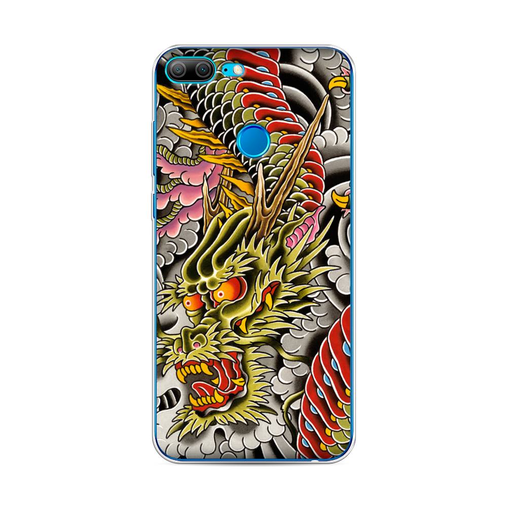 

Чехол для Honor 9 Lite "Японский дракон", Желтый;розовый;красный, 64250-4
