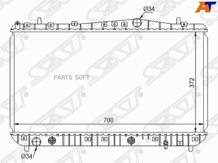 

Радиатор Daewoo Nubira/Chevrolet Lacetti/Suzuki Forenza 1.4/1.6/1.8 03- Sat арт. SG-DW0004