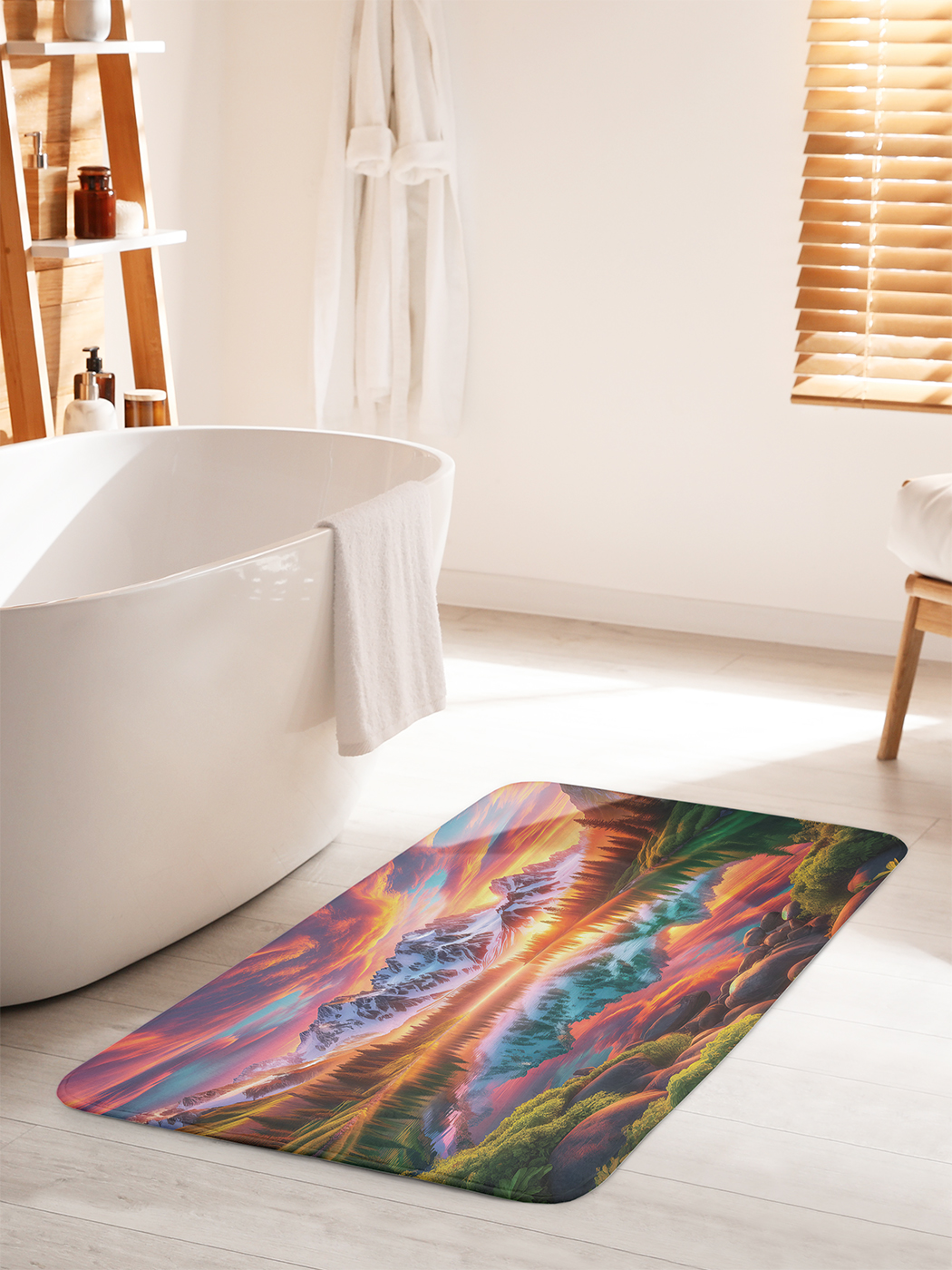 

Коврик для ванной туалета душа JoyArty "Горный пейзаж", bath_sd1045_60x100