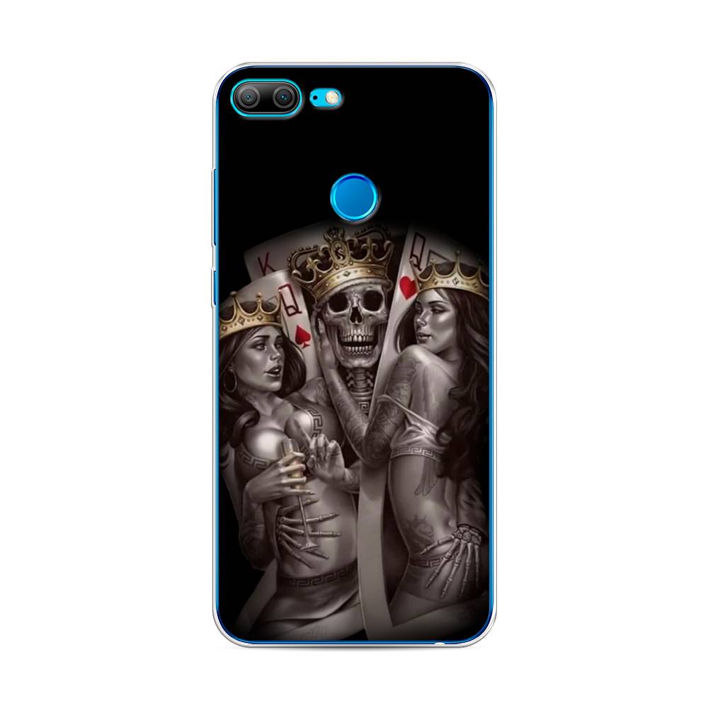 

Чехол для Honor 9 Lite "Карты король и королевы", Серый;желтый, 64250-6