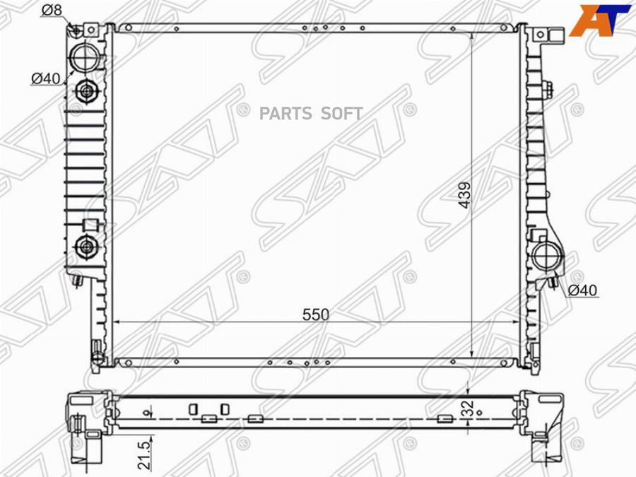 

Радиатор Bmw 3-Series E30 2.0/2.4d/2.4td/2.5 82-90/Bmw E34 3.0 88-96/E32 3.0 86-94 Sat арт