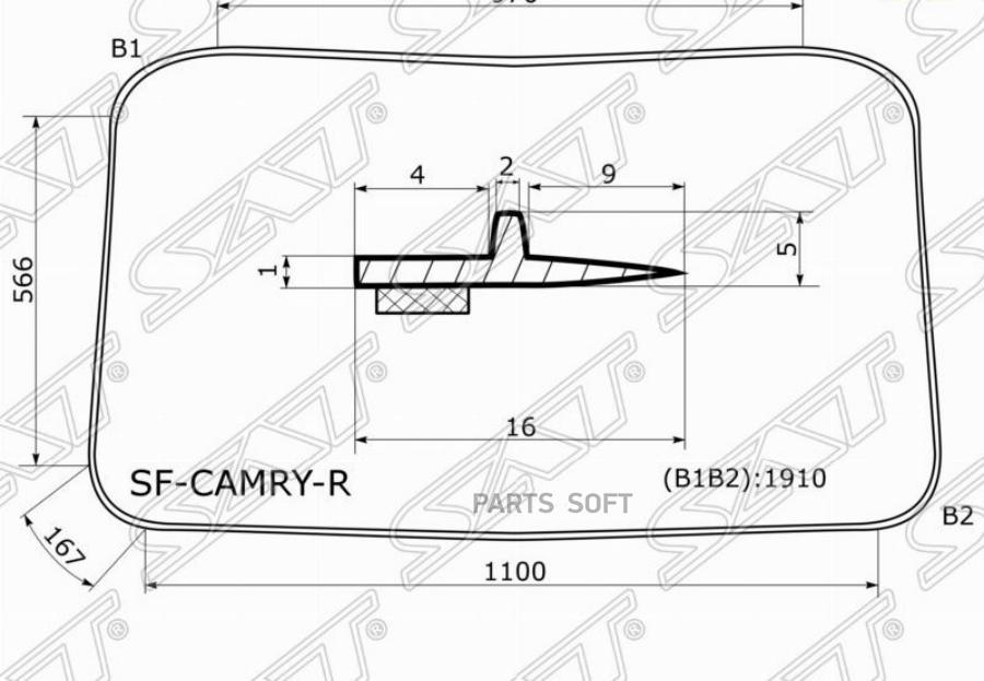

Молдинг Заднего Стекла Toyota Camry 06-11 Sat арт. SF-CAMRY-R