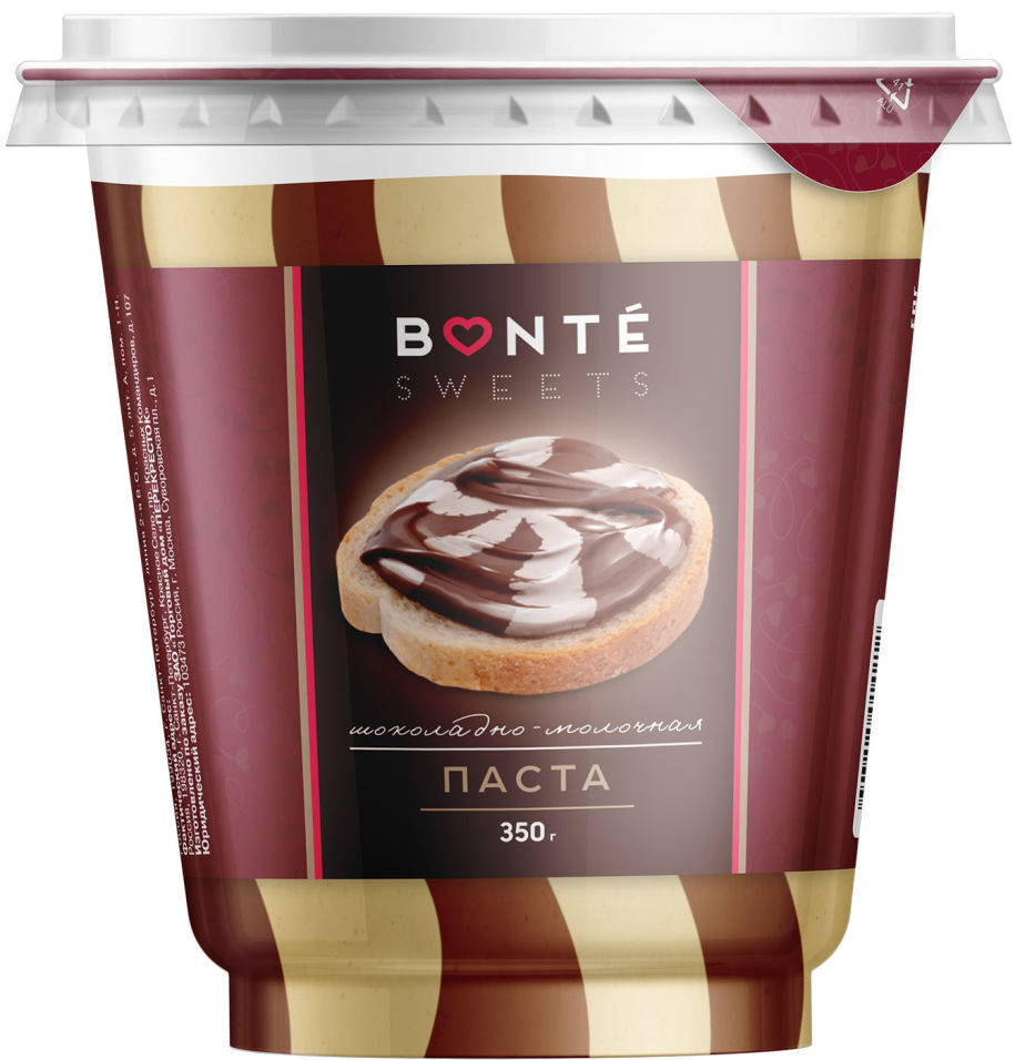 Паста Bonte Sweets Шоколадно-молочная 350г