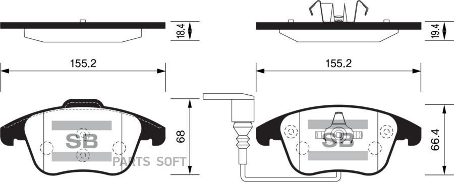 

Тормозные колодки Sangsin brake передние SP2264
