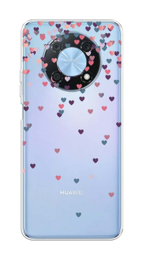 

Чехол на Huawei Nova Y90 "Посыпка сердечки", Розовый;фиолетовый, 6109350-3