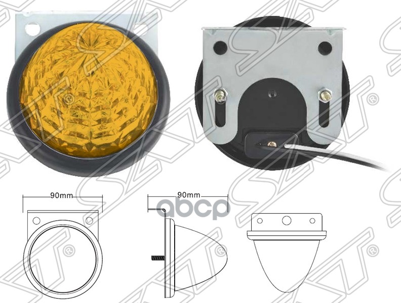 

Боковые Огни Universal 24v (D90x90mm) Диодный, Желтый Sat арт. SD-4001-24V-Y