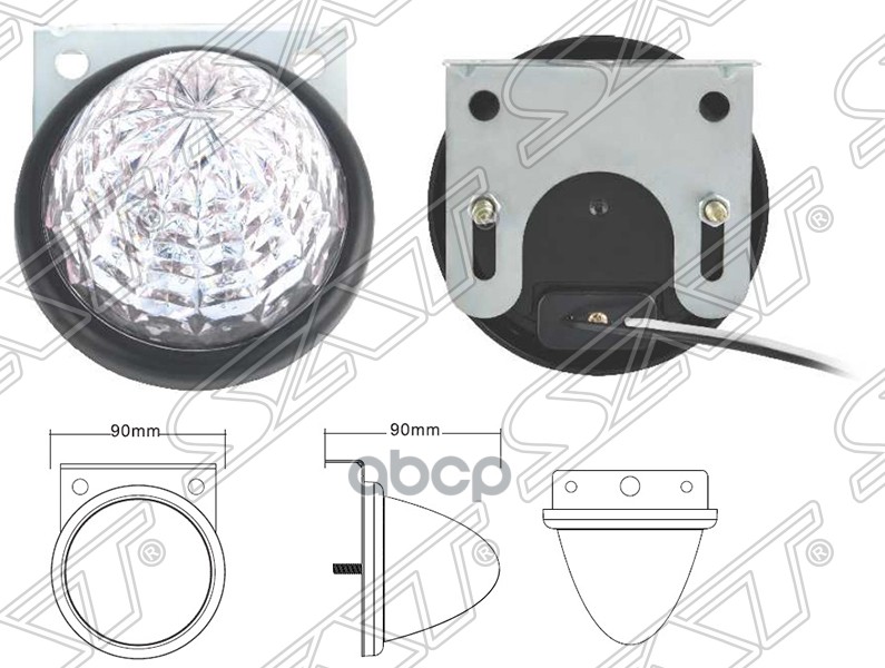 

Боковые Огни Universal 12v (D90x90mm) Диодный, Белый Sat арт. SD-4001-12V-W