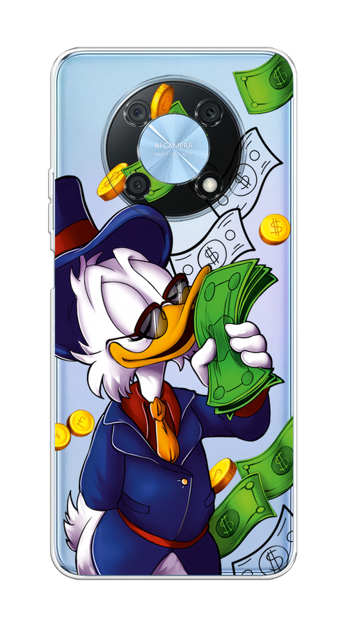 

Чехол на Huawei Nova Y90 "Scrooge McDuck with Money", Синий;зеленый;белый, 6109350-6