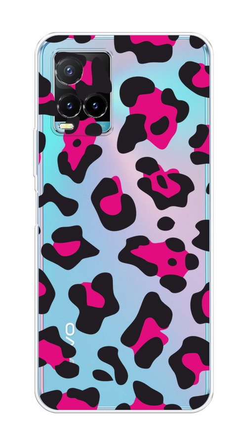 

Чехол на Vivo Y33s/Y21 "Pink cow spots", Черный;розовый, 265050-1