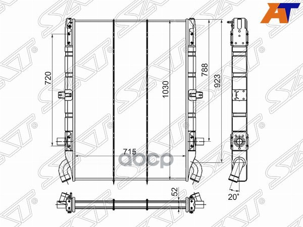 

Радиатор Scania 3 R-Series 1989-1995 Sat арт. SC0003-1