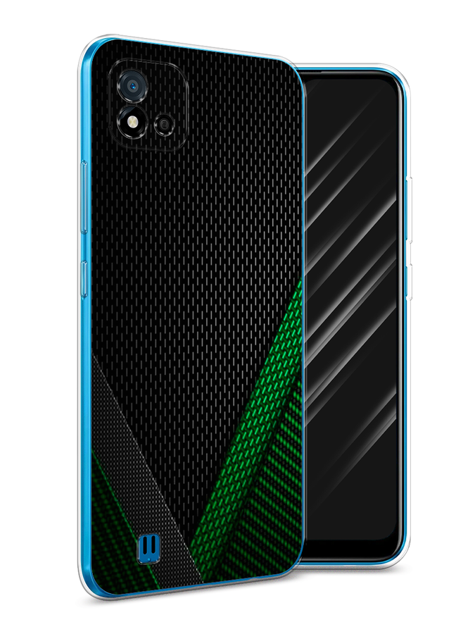 

Чехол Awog на Realme C11 (2021) "Зеленый карбон", Разноцветный, 257550-3