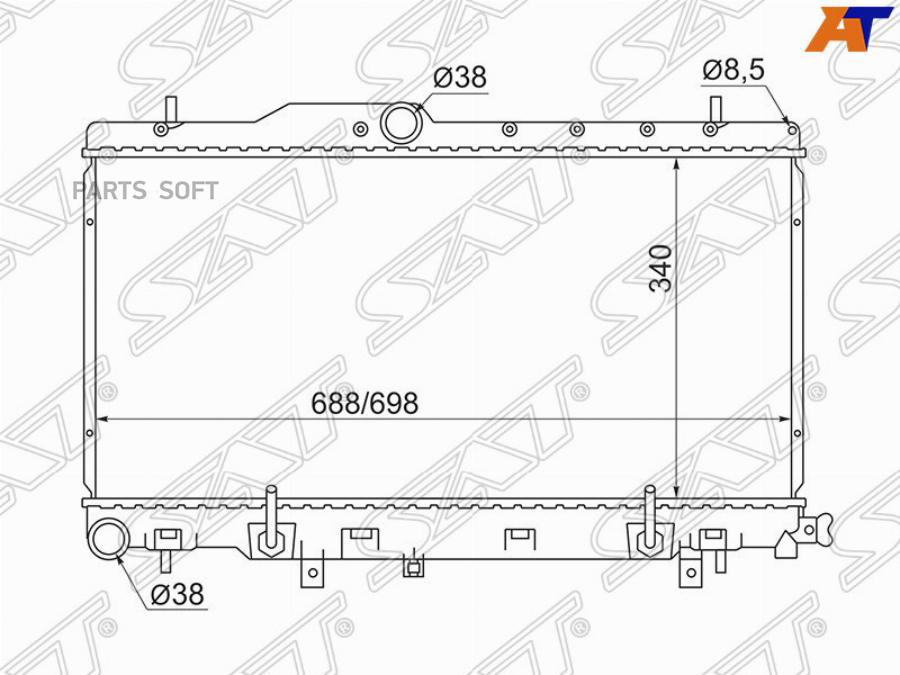 

Радиатор Subaru Legacy B4/Lancaster 98-03/Impreza Twin Turbo Sat арт. SB0005-T