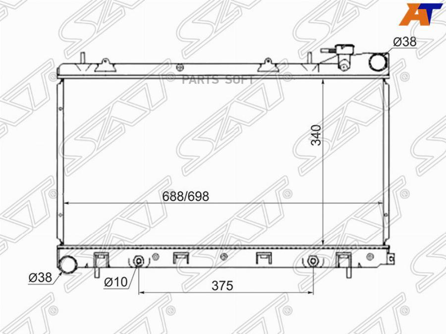 

Радиатор Subaru Forester 98-02/Impreza 99- Sat арт. SB0001-99-2R