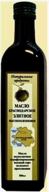 фото Подсолнечное масло натуральные продукты элитное 500 мл