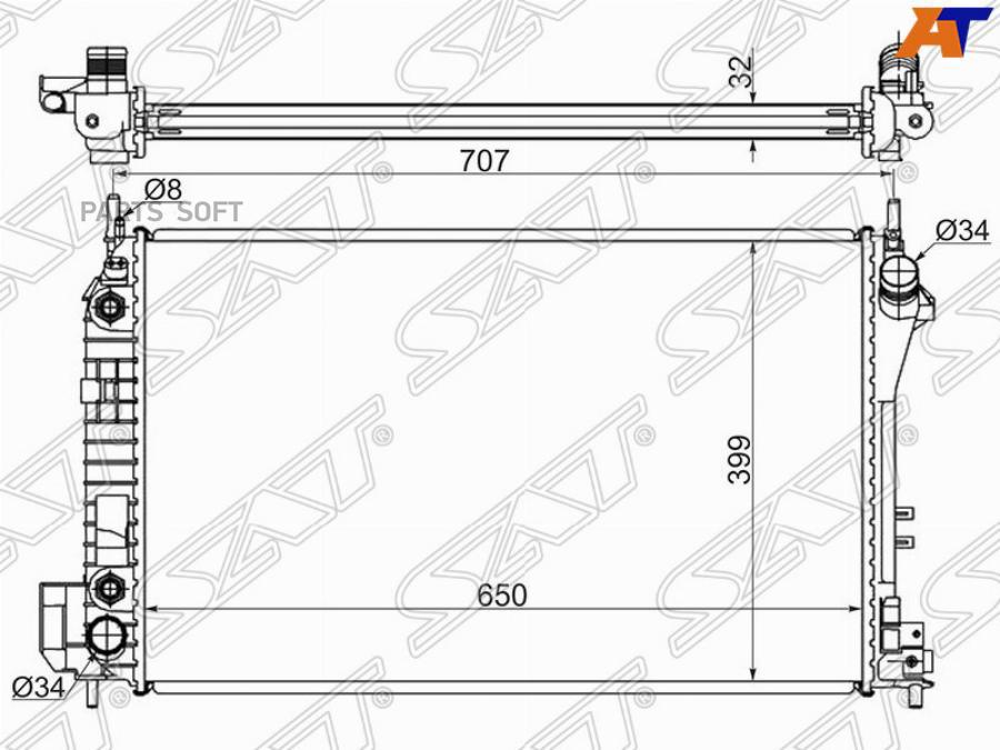 

Радиатор Saab 9-3 1.8/1.8t/2.0t/2.2td 03-/Opel Vectra C/Signum 2.0td/2.2/2.2td/3.2 03-/Cad