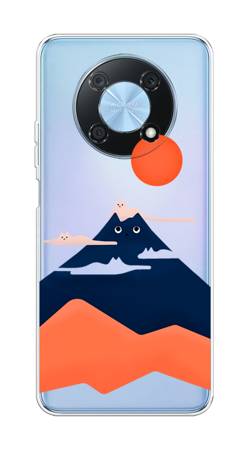 

Чехол на Huawei Nova Y90 "Кот-гора", Черный;оранжевый, 6109350-4