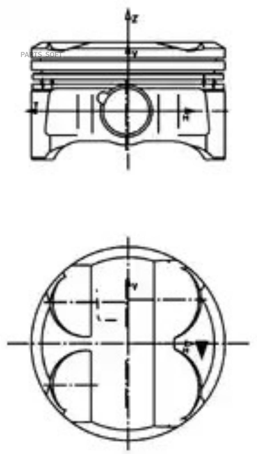 

Поршень 4Шт KOLBENSCHMIDT 40086600