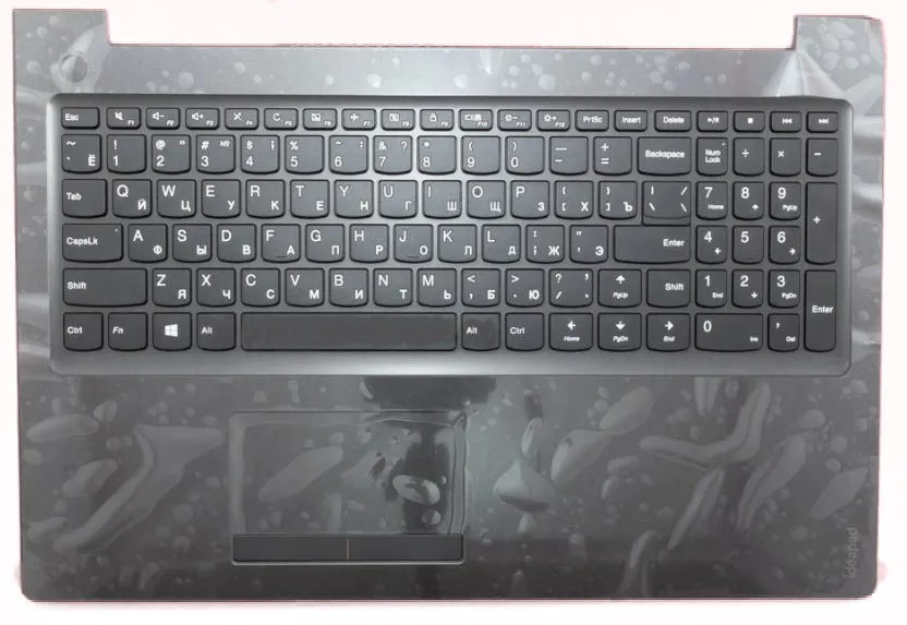 

Клавиатура для ноутбука Lenovo 310-15ISK черная c черным топкейсом