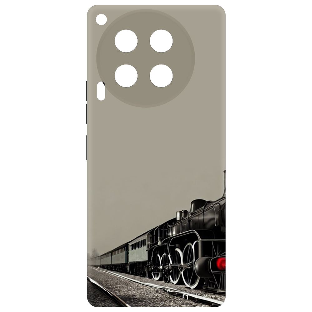 

Чехол-накладка Krutoff Soft Case Паровоз для TECNO Camon 30 черный