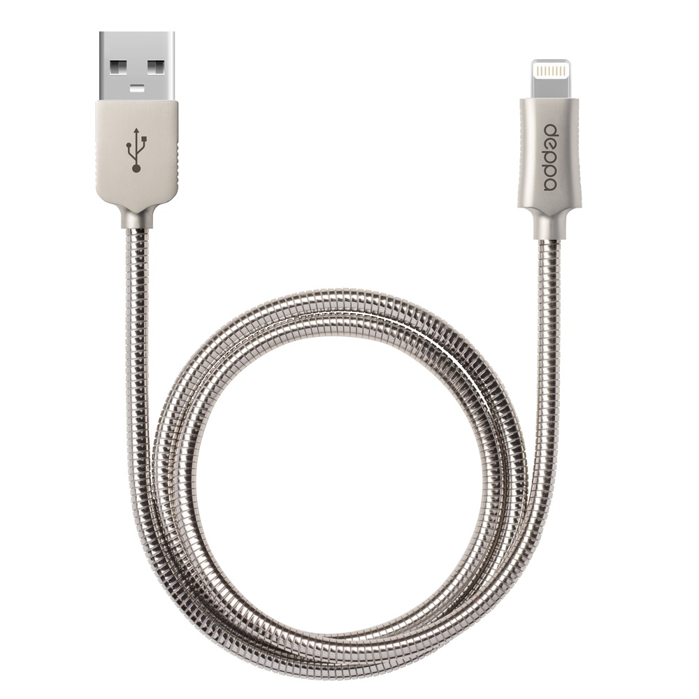 Кабель Deppa 1,2м MFI USB-Lightning Steel (72272)