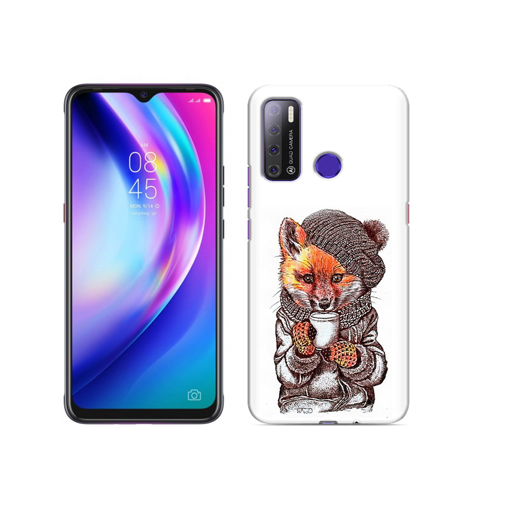 

Чехол MyPads Tocco для Tecno Pouvoir 4 лиса в шапке, Tocco