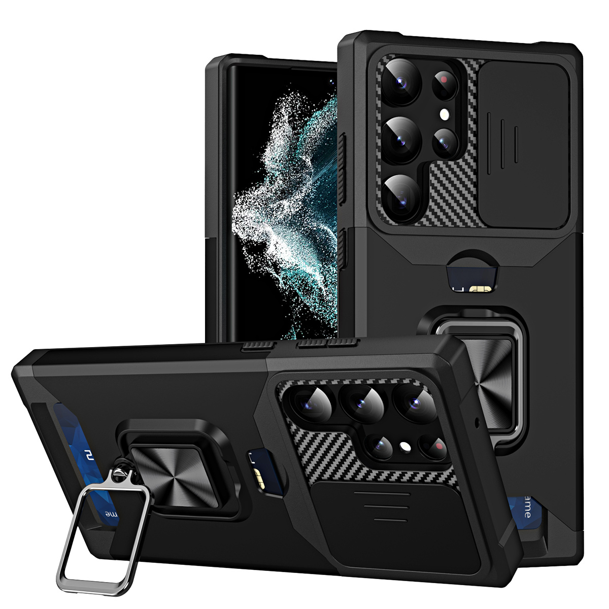 

Противоударный чехол Сard Reader Case для Samsung Galaxy S23 Ultra, черный, Сard Reader Case