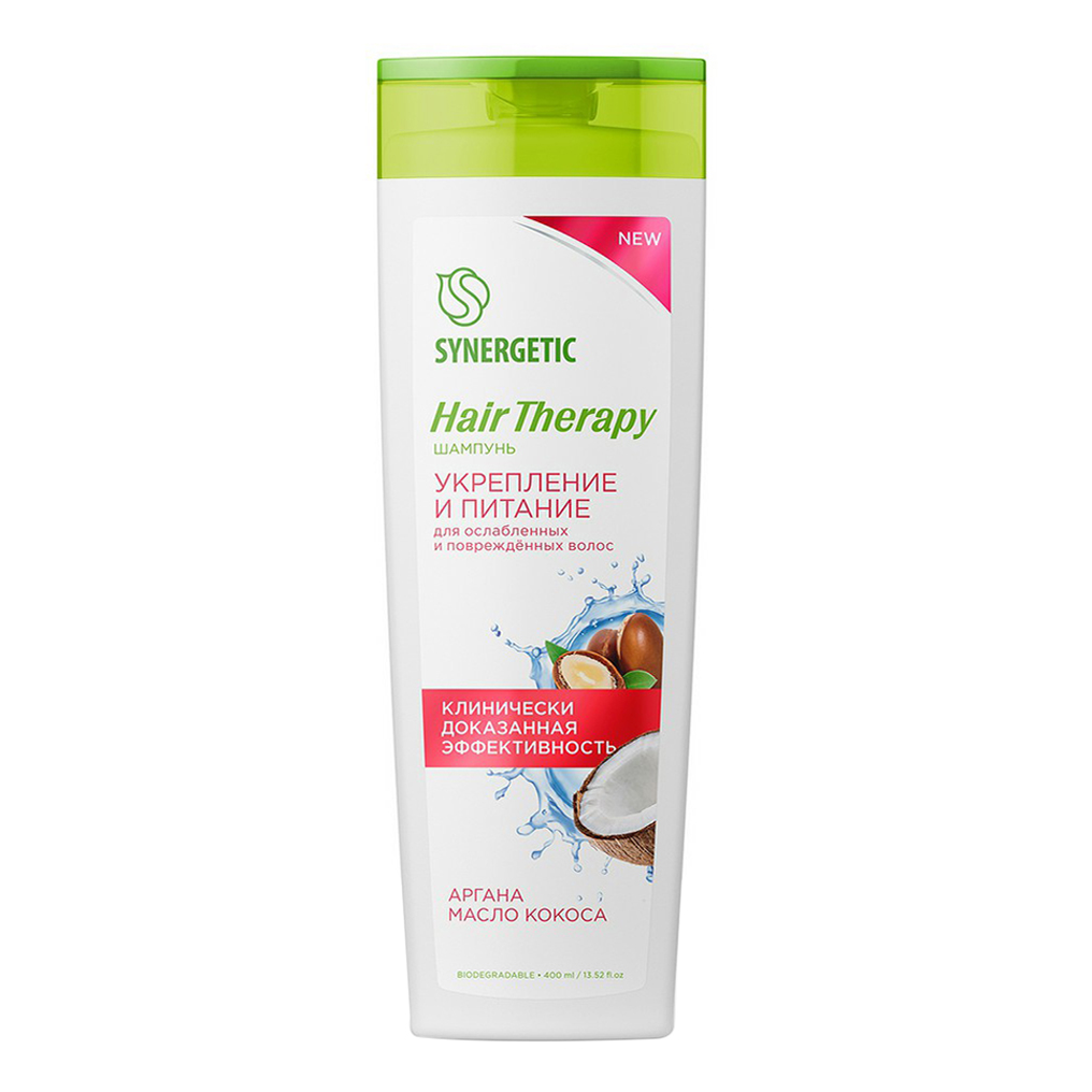 

Шампунь Synergetic Hair Therapy укрепление и питание для всех типов волос 400 мл