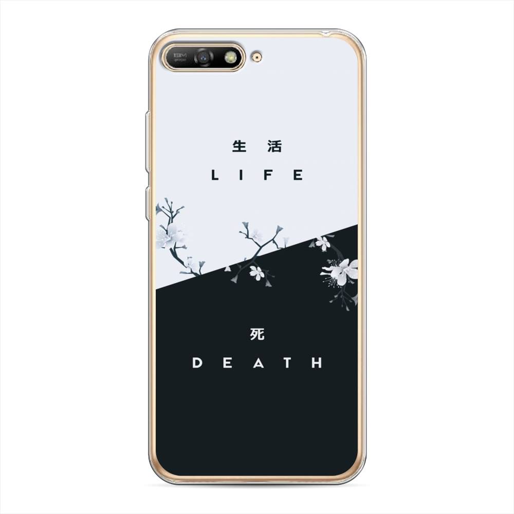 

Чехол Awog на Huawei Y6 2018 "Life and death", Черный;серый, 67850-7