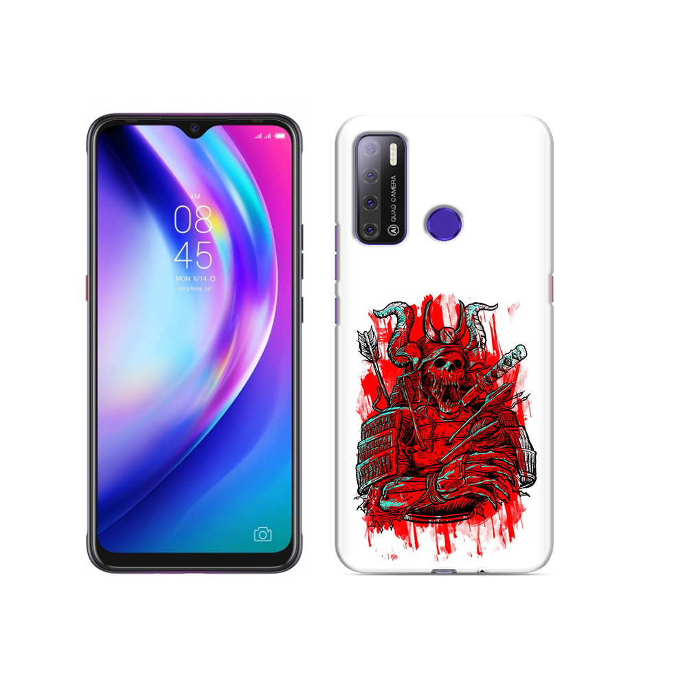 

Чехол MyPads Tocco для Tecno Pouvoir 4 красный скелет воин, Прозрачный, Tocco