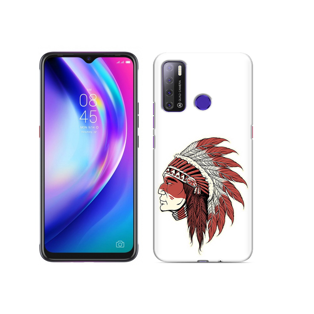 

Чехол MyPads Tocco для Tecno Pouvoir 4 красный индеец, Прозрачный, Tocco