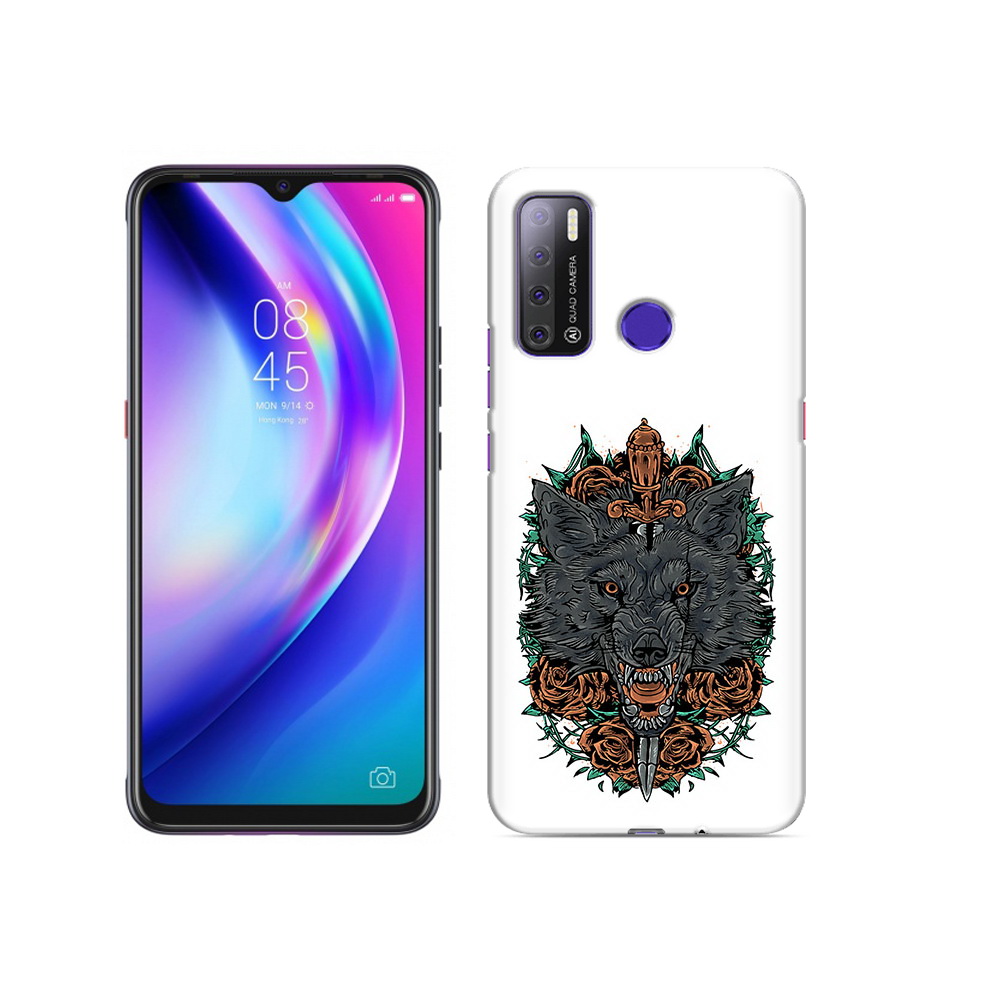 

Чехол MyPads Tocco для Tecno Pouvoir 4 красивый злой волк, Прозрачный, Tocco