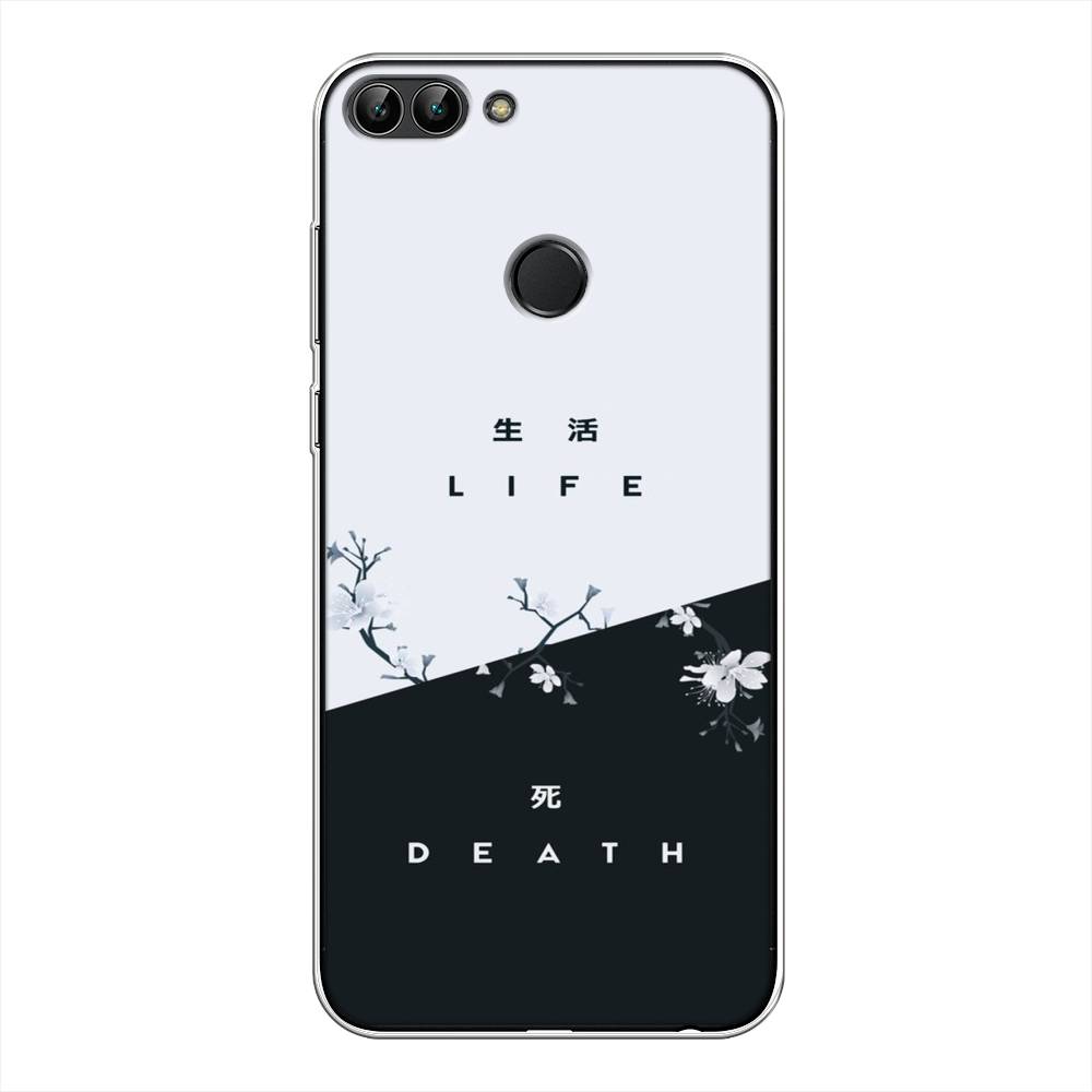 

Чехол Awog на Huawei P Smart "Life and death", Черный;серый, 64050-7