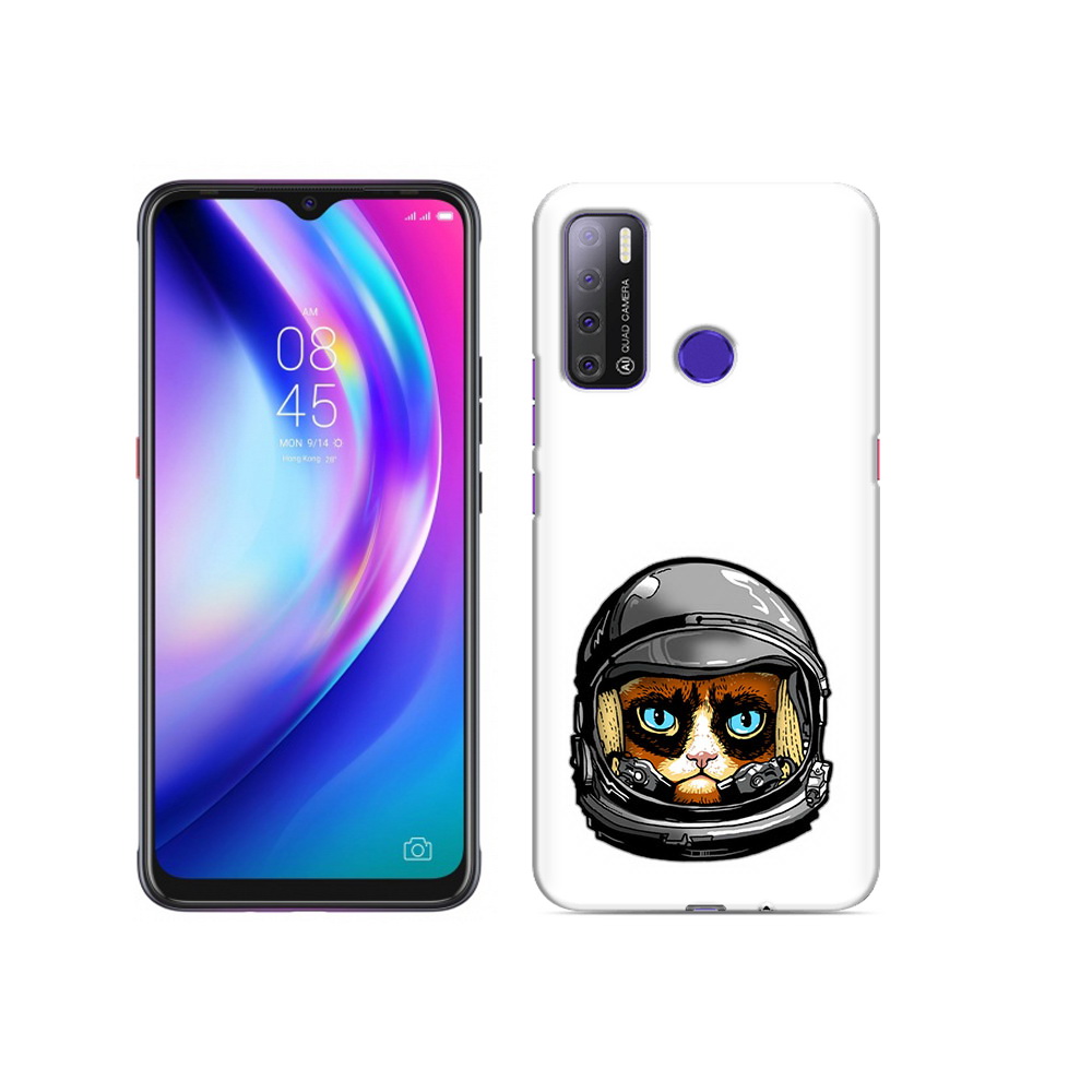 

Чехол MyPads Tocco для Tecno Pouvoir 4 кот космонавт, Прозрачный, Tocco