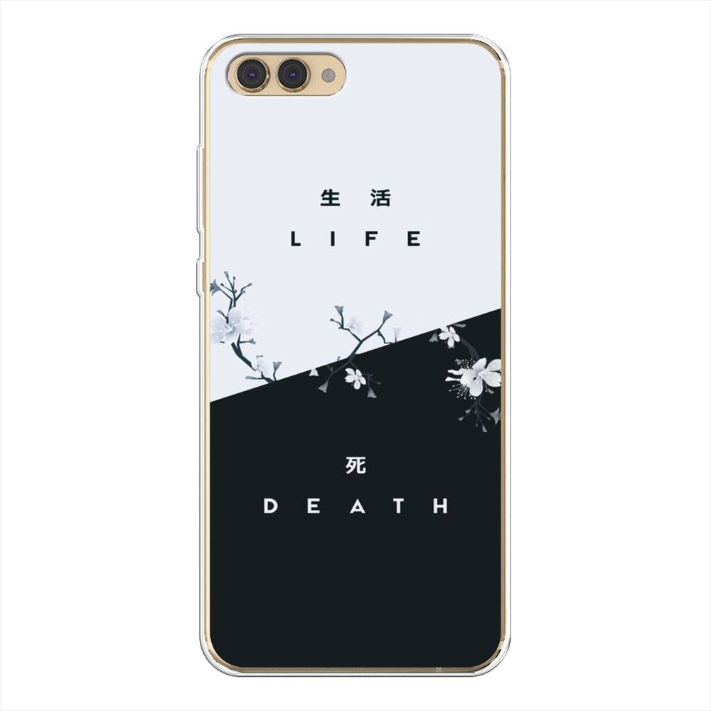 

Чехол Awog на Honor V10 (View 10) "Life and death", Черный;серый, 65150-7