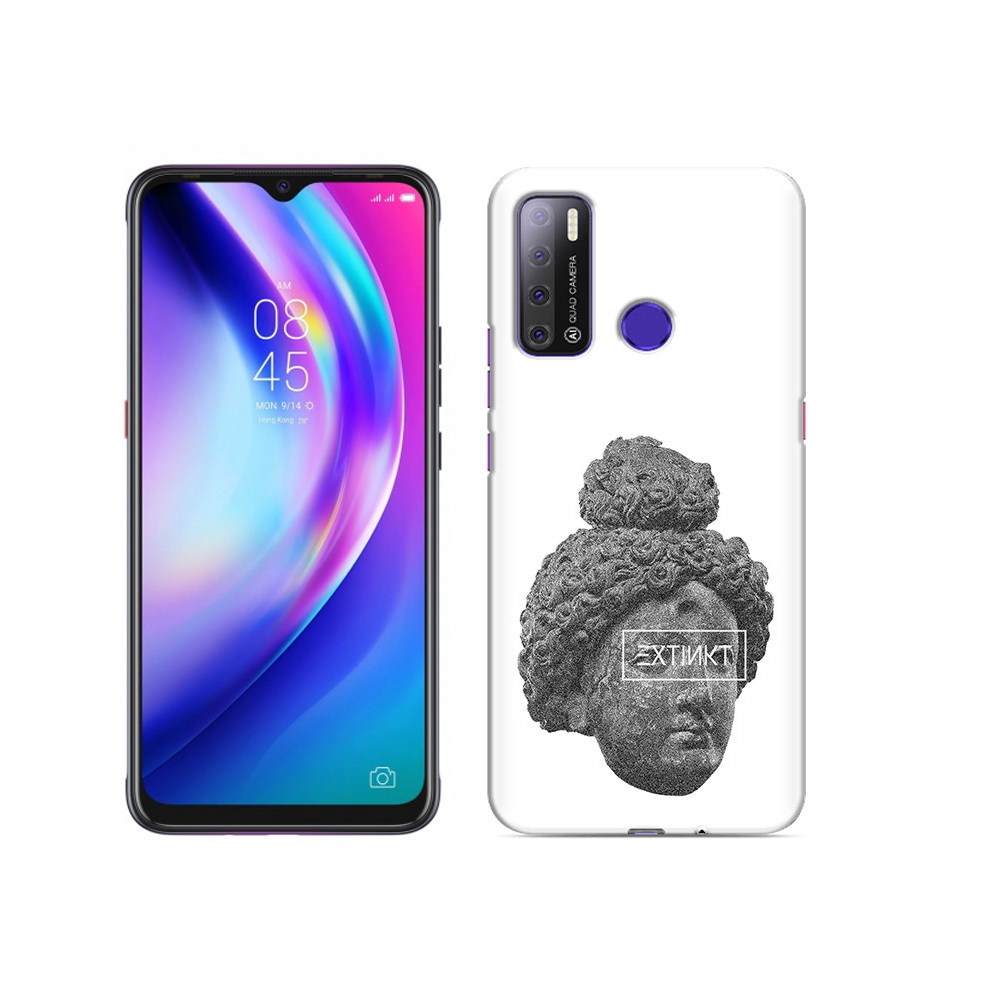 

Чехол MyPads Tocco для Tecno Pouvoir 4 каменное лицо девушки, Прозрачный, Tocco