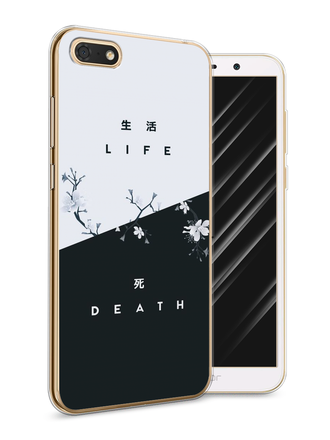 

Чехол Awog на Honor 7A "Life and death", Черный;серый, 65250-7
