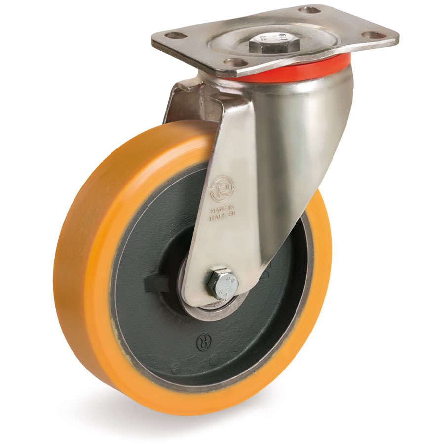 Колесо большегрузное Tellure Rota 645852 поворотное, диаметр 100мм, грузоподъемность 350кг колесо для тачки тележки fachmann garten 325 300 8 d12мм