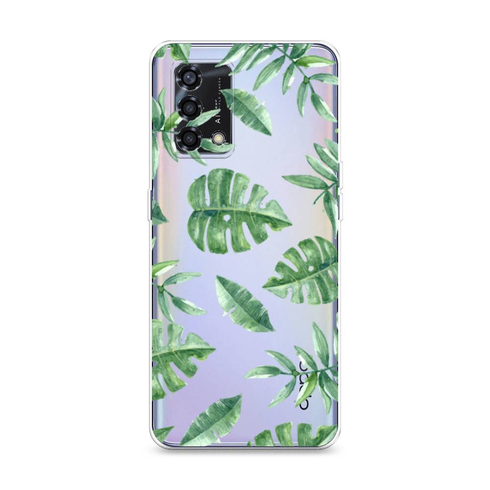 

Чехол Awog на Oppo Reno 6 Lite "Нарисованные пальмовые листья", Разноцветный, 259550-4
