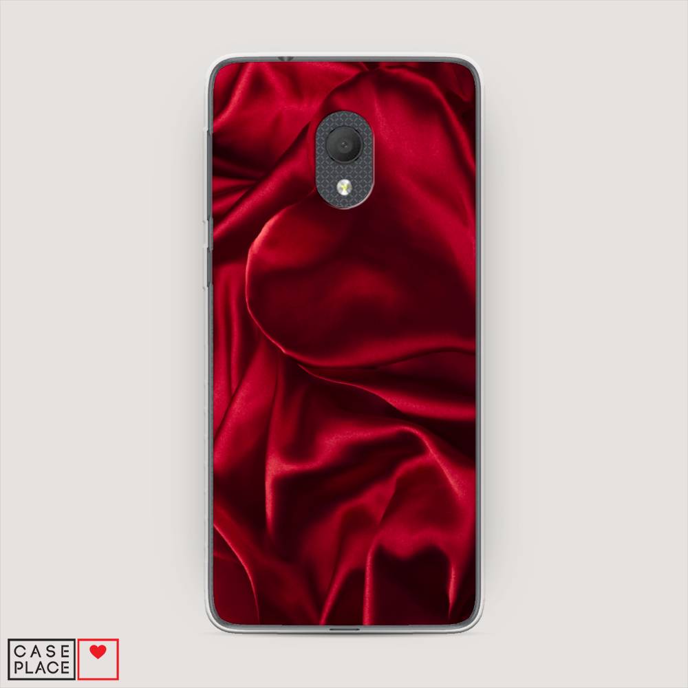 фото Силиконовый чехол "текстура красный шелк" на alcatel 1c 5003d (2019) awog