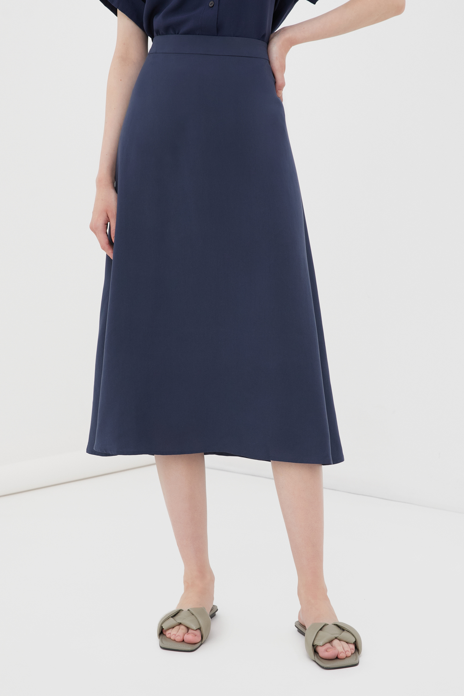 

Юбка женская Finn Flare FSC110133 синяя XL, FSC110133