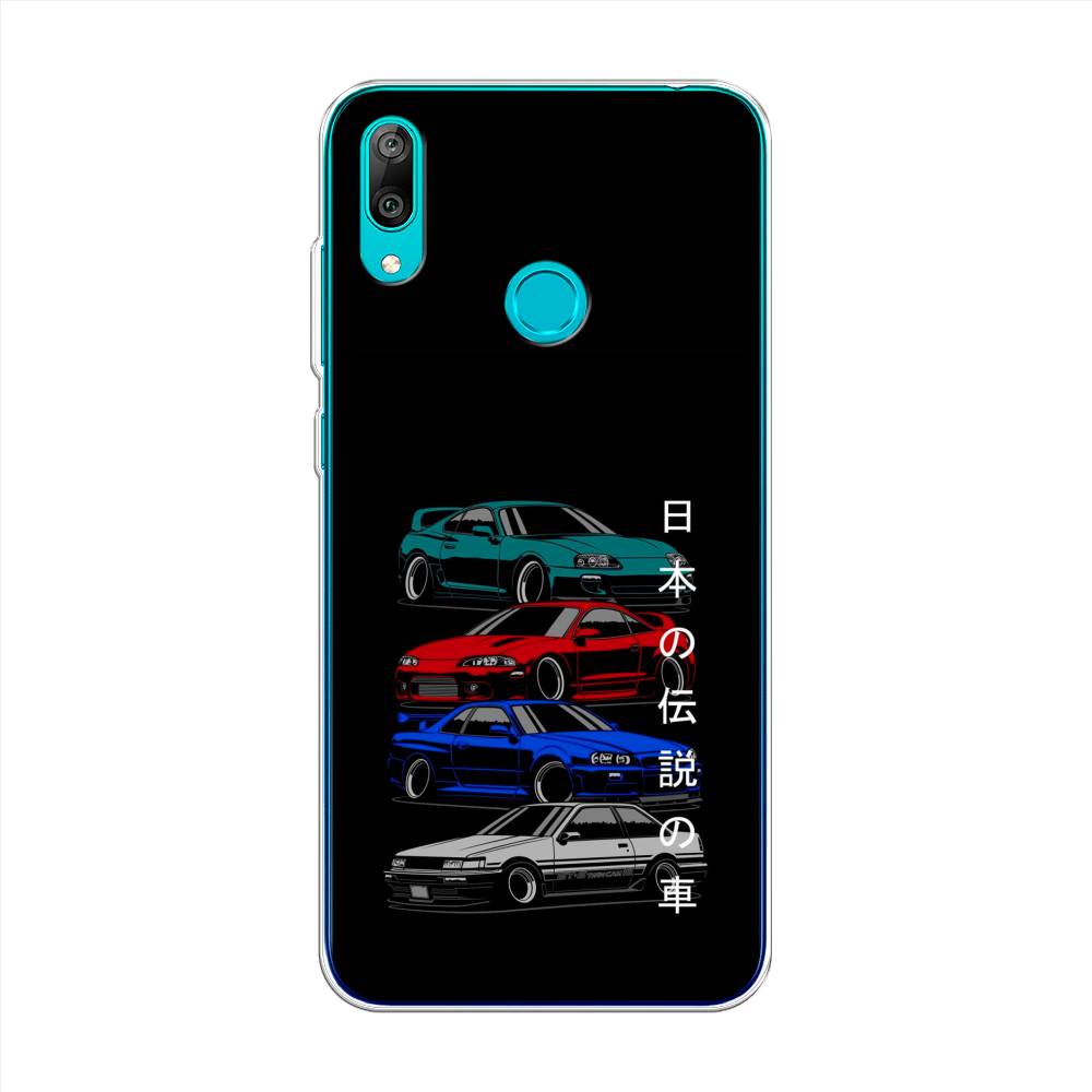 

Чехол Awog на Huawei Y7 2019 "JDM Legend cars", Зеленый;красный;синий, 68450-5