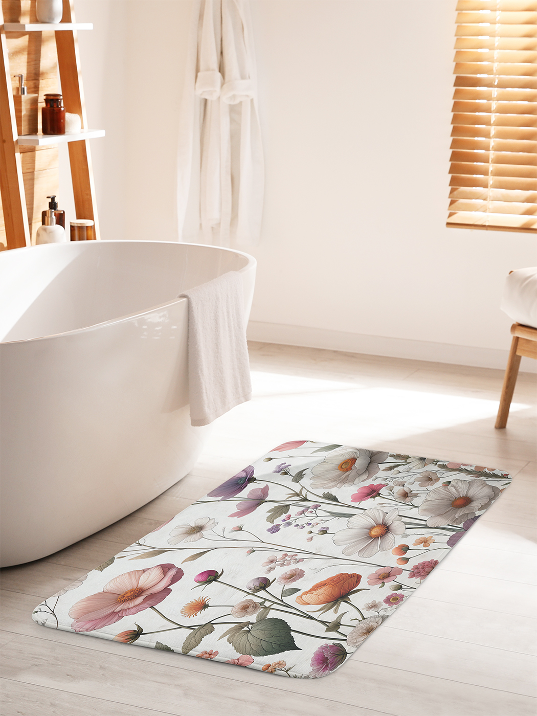 

Коврик для ванной туалета душа JoyArty "Полевые цветы", bath_sd1713_60x100