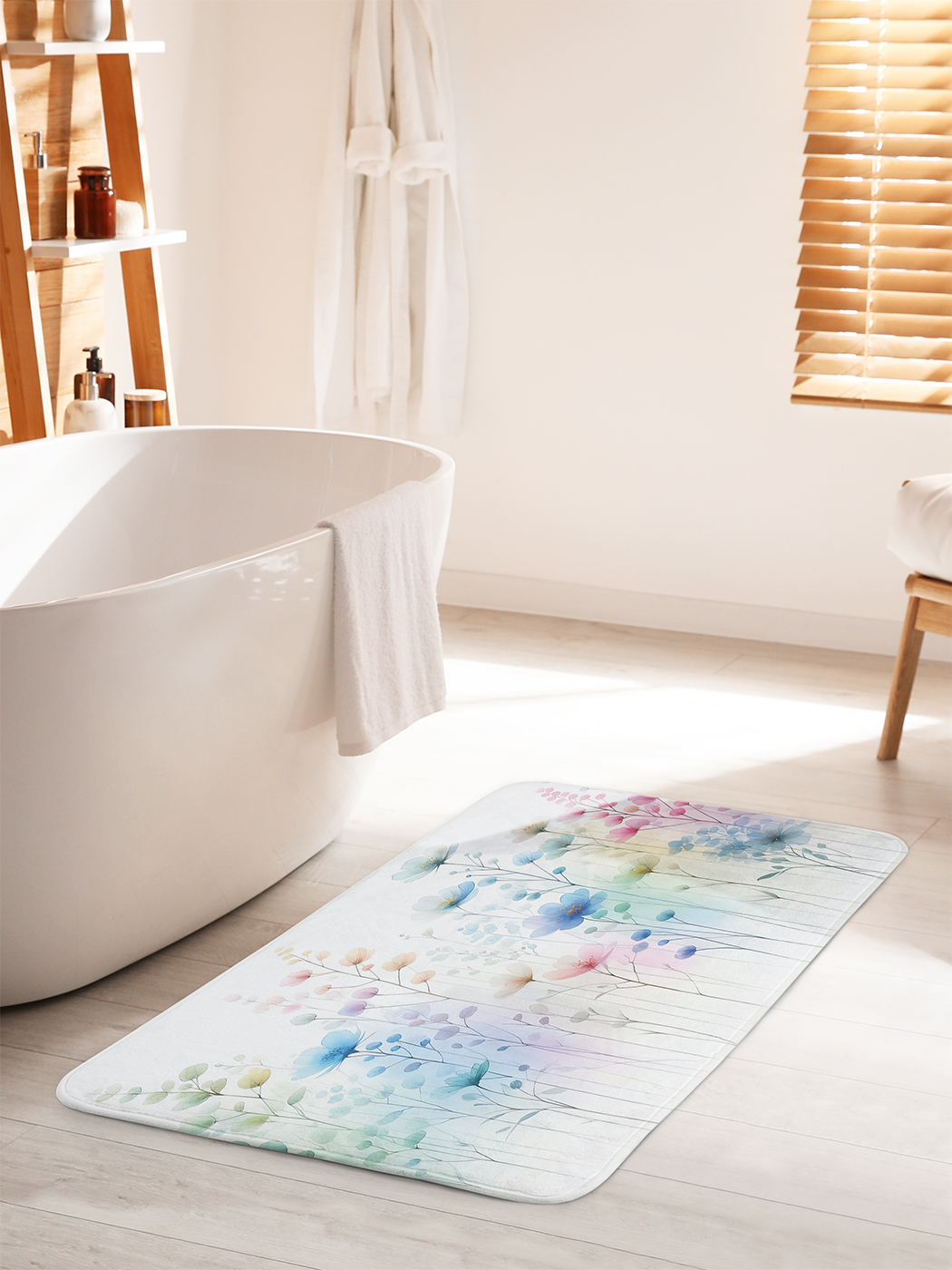 

Коврик для ванной туалета душа JoyArty "Нужные цветы", bath_sd1777_60x100