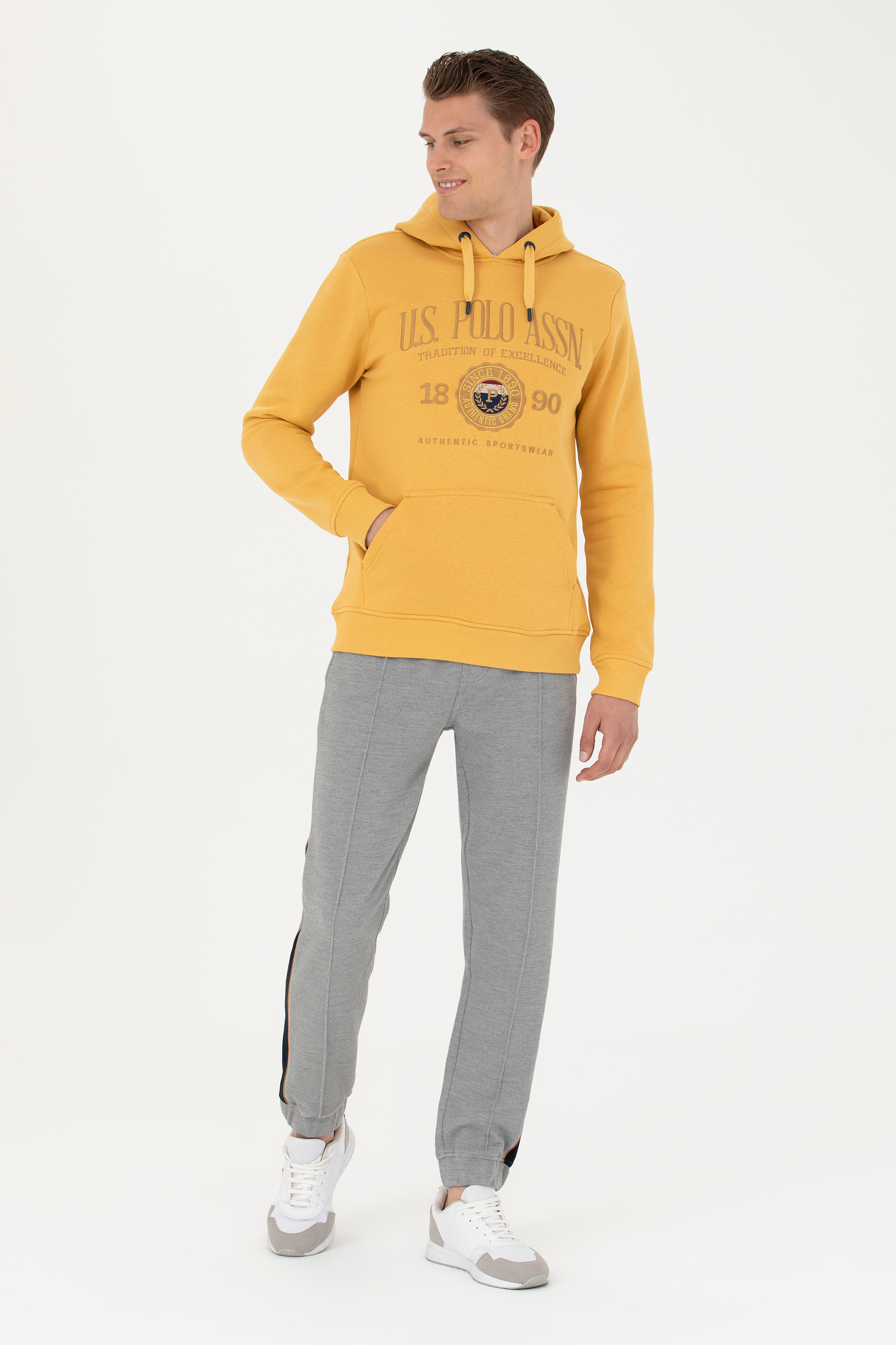 

Спортивные брюки мужские U.S. POLO Assn. G081SZ0OP0LINDA серые 2XL, Серый, G081SZ0OP0LINDA