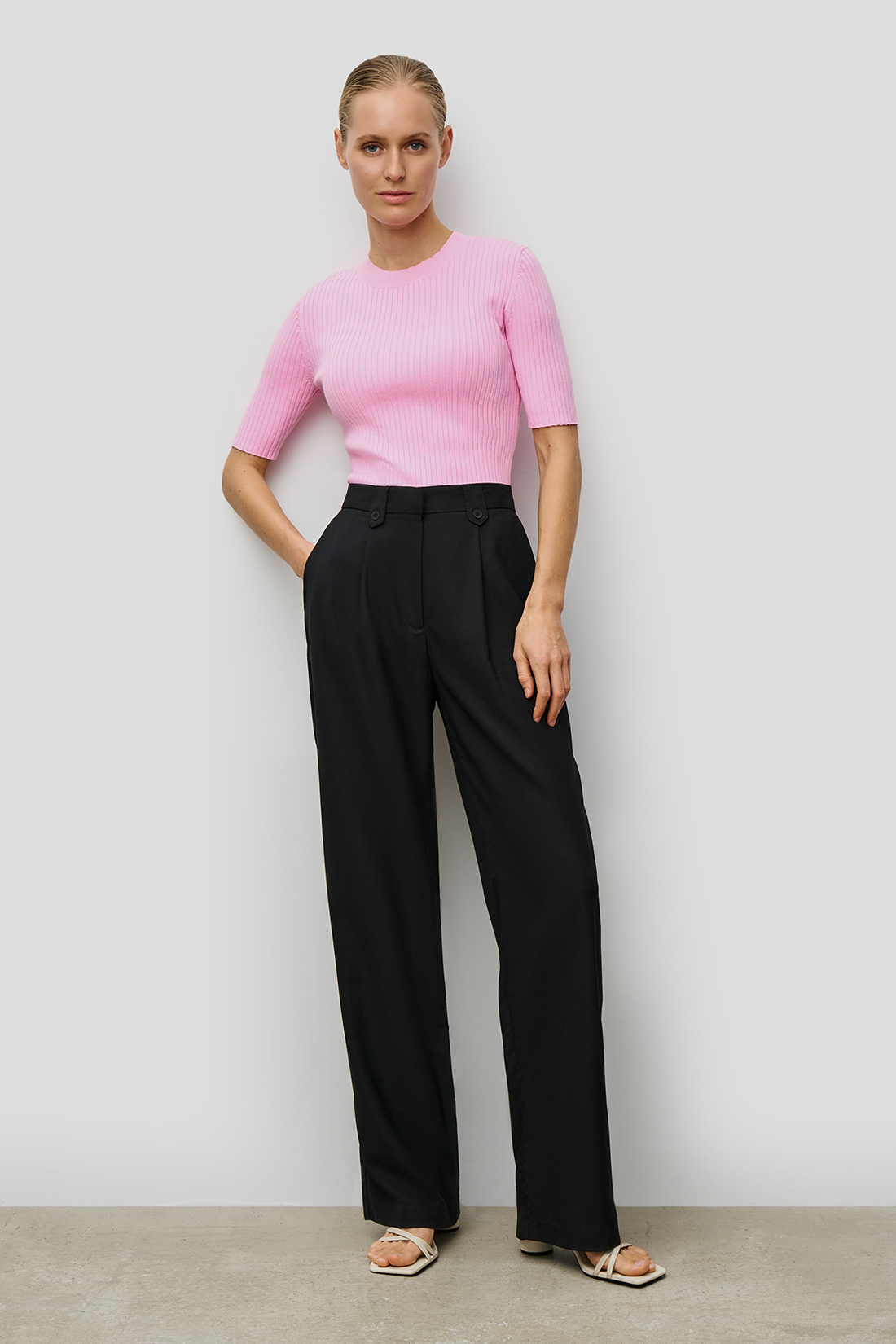 

Брюки женские baon B2923009 черные S, Черный, B2923009