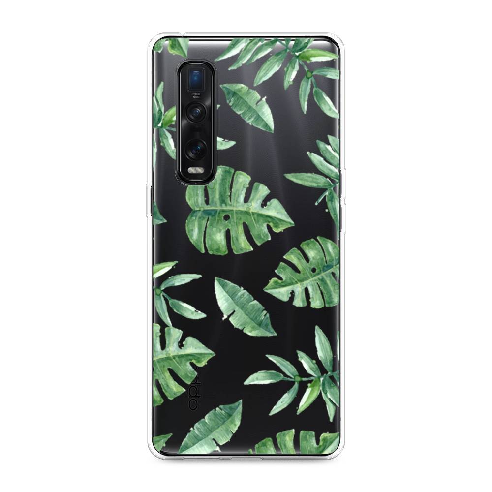 

Чехол Awog на Oppo Find X2 Pro "Нарисованные пальмовые листья", Разноцветный, 253350-4